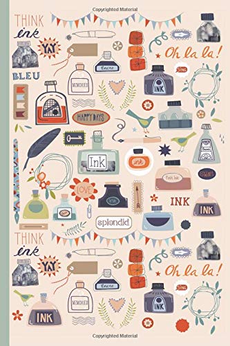 Notes: A Blank Lined Journal with Writing and Correspondence Pattern Cover Art