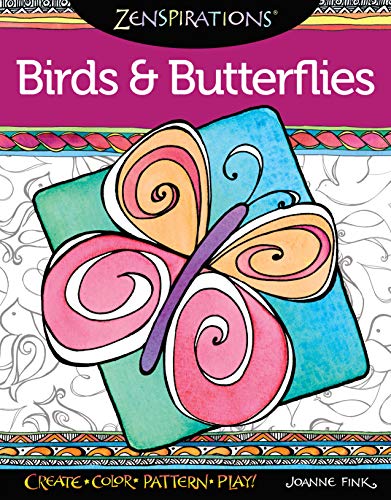 Zenspirations (R) Coloring Book Birds & Butterflies: Create Color. Pattern. Play! (Design Originals) 32 Enchanting Patterns of Fluttering Creati
