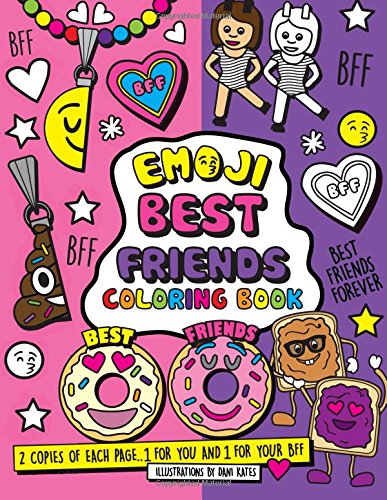 Emoji Best Friends Coloring Book: A Coloring Book for Two! Two Copies of each page. share and color with your BFF.