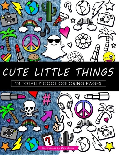 Cute Little Things Coloring Book: 24 Page Coloring Book