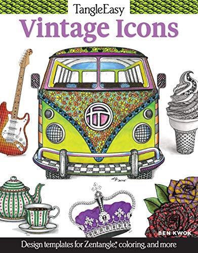 TangleEasy Vintage Icons: Design Templates for Zentangle(R). Coloring. and More (Design Originals)