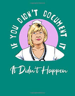 Nursing Care Planner: Teal Cover With Cartoon Nurse With Nursing Care Plan And Mandala For Coloring. Document It Or It Didn't Happen