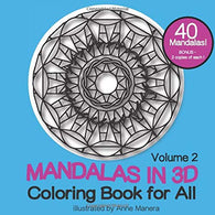 Mandalas in 3D Coloring Book for All Volume 2