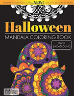 Halloween Mandala Coloring Book Black Background: Fun and Spooky Stress Relieving and Relaxing Designs Adults and Kids