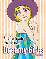 Dreamy Girls - Art Portraits Coloring Book: Relaxing Hand Drawn Doodle Sketches