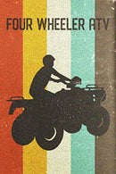 Four Wheeler ATV Journal: Cool Quad Bike Silhouette Image Retro 70s 80s Vintage Theme 108-page Journal/Notebook/Training Log To Write In For Off-Roa
