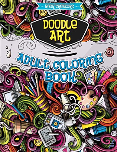 Doodle Art: Adult Coloring Book with many different designs (christmas. easter. sweet. food. etc.) + 5 Extra Pages (Mandala. Animal Mandala. Doodle