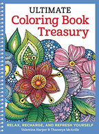 Ultimate Coloring Book Treasury: Relax. Recharge. and Refresh Yourself (Design Originals) 208 Pages of Beautiful One-Side-Only Designs on Extra-Thic
