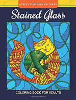 Stained Glass Coloring Book For Adults Stress Relieving Patterns: Relaxation for All Ages (Cat Stained Glass Coloring) (Volume 1)
