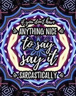 If You Don't Have Anything Nice To Say Say It Sarcastically: Sarcastic Relaxing Adult Coloring Book With Snarky & Witty Quotes Sayings & Gor
