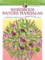 Creative Haven Wondrous Nature Mandalas: A Coloring Book with a Hidden Picture Twist (Creative Haven Coloring Books)
