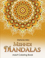 Mehndi Mandalas Adult Coloring Book White Background