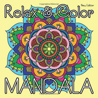 Relax & Color MANDALA (New Edition): 40 Hand Drawn Coloring Mandalas for Adults Relaxation on Square Format (8.5 x 8.5 inch) (Mandala Coloring B