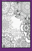 Coloring Journal (purple): Therapeutic journal for writing. journaling. and note-taking with coloring designs for inner peace. calm. and focus (100