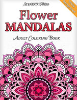 Flower Mandalas Adult Coloring Book: White Background