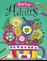 Marker Coloring books for adults: Flower Zentangle Stress-relief Coloring Book For Adults and Grown-ups