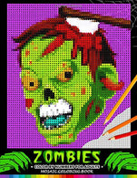 Zombie Color by Numbers for Adults: Mosaic Coloring Book Stress Relieving Design Puzzle Quest