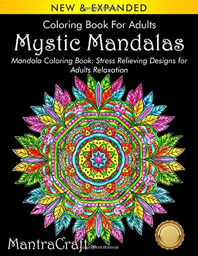 Coloring Book For Adults: Mystic Mandalas: Mandala Coloring Book: Stress Relieving Designs for Adults Relaxation